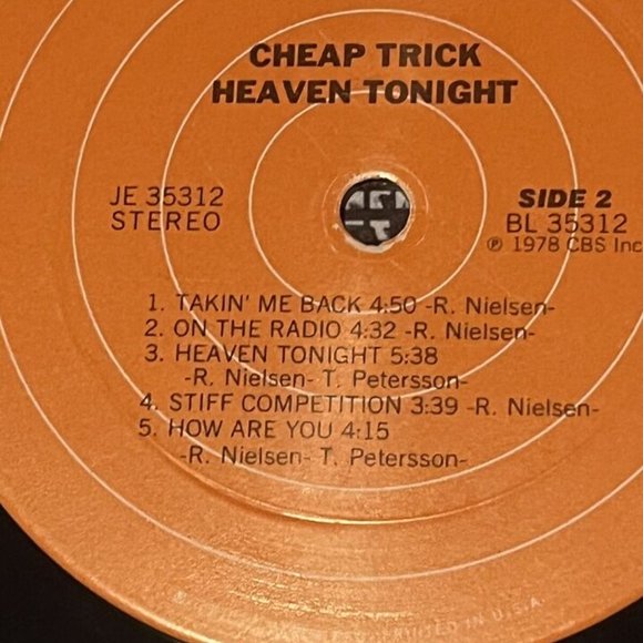Cheap Trick – Heaven Tonight LP 1978 VINYL CD - Picture 4 of 5